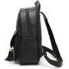 IHAYNER Women’s Simple Design Quilted Mini Backpack – 3Pcs Leather Backpack Purse for Women(Black)