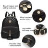 IHAYNER Women’s Simple Design Quilted Mini Backpack – 3Pcs Leather Backpack Purse for Women(Blue)