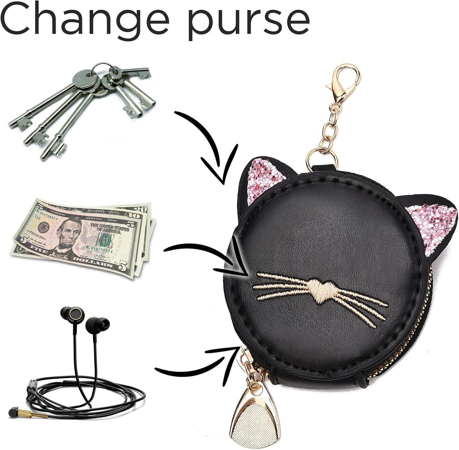 imageI IHAYNER Fashion Purses and Handbags for Women Top Handle Bag Girls Small Crossbody Shoulder Bag for Ladies with Kitty PurseWhite1