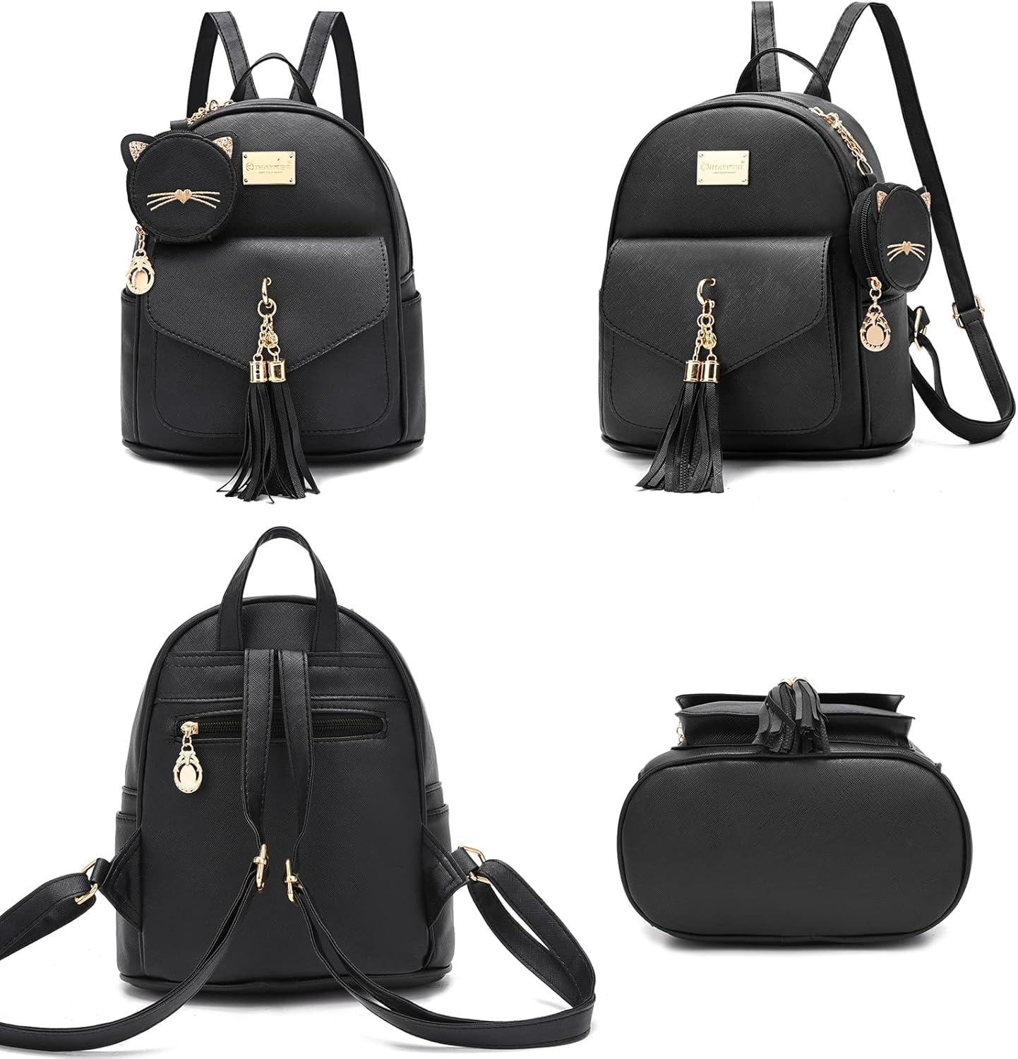 imageI IHAYNER Girls Fashion Backpack Mini Purse Backpack for Women Small Leather Backpack Purse for Teen Girls with Coin PurseGreen