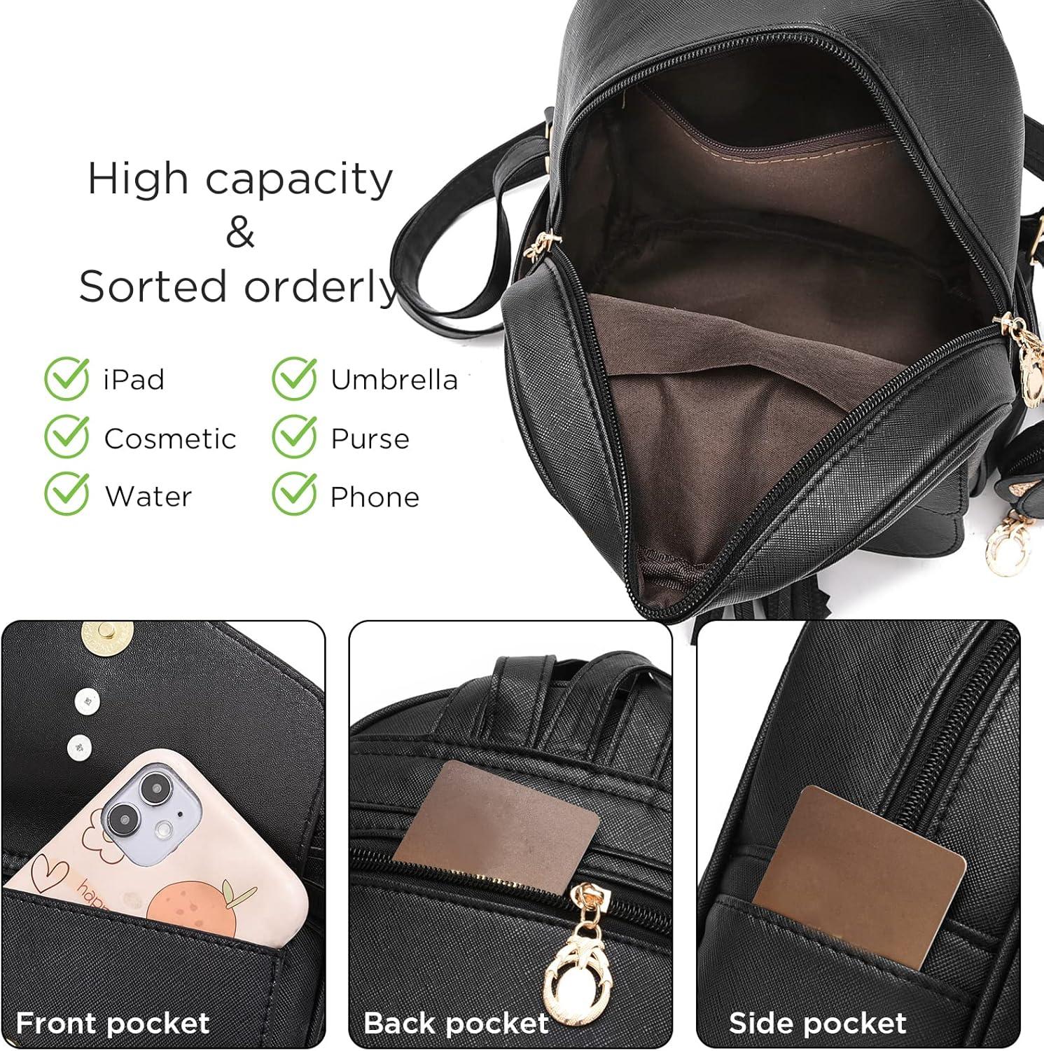 imageI IHAYNER Girls Fashion Backpack Mini Purse Backpack for Women Small Leather Backpack Purse for Teen Girls with Coin PurseGreen