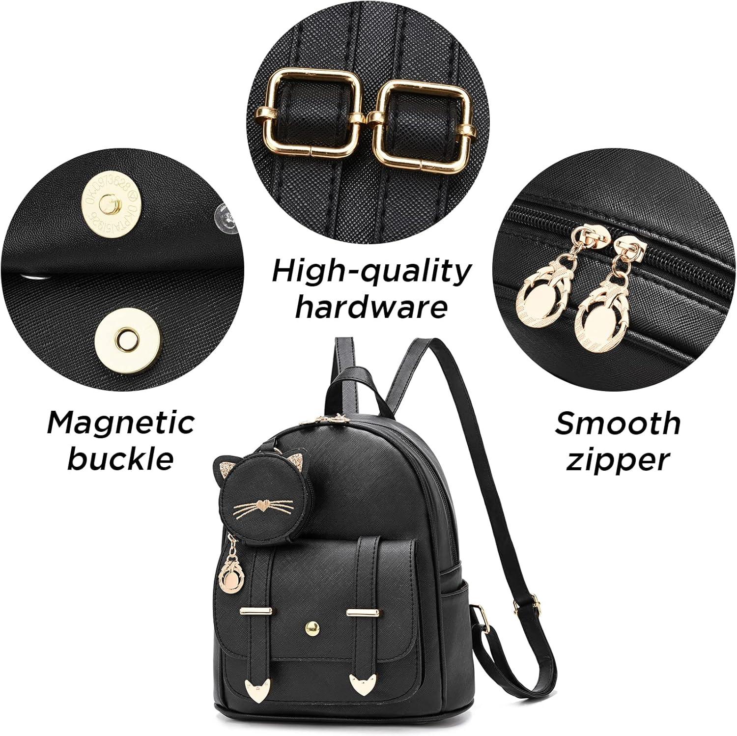 imageI IHAYNER Girls Fashion Backpack Mini Purse Backpack for Women Small Leather Backpack Purse for Teen Girls with Coin PursePearl Purple1