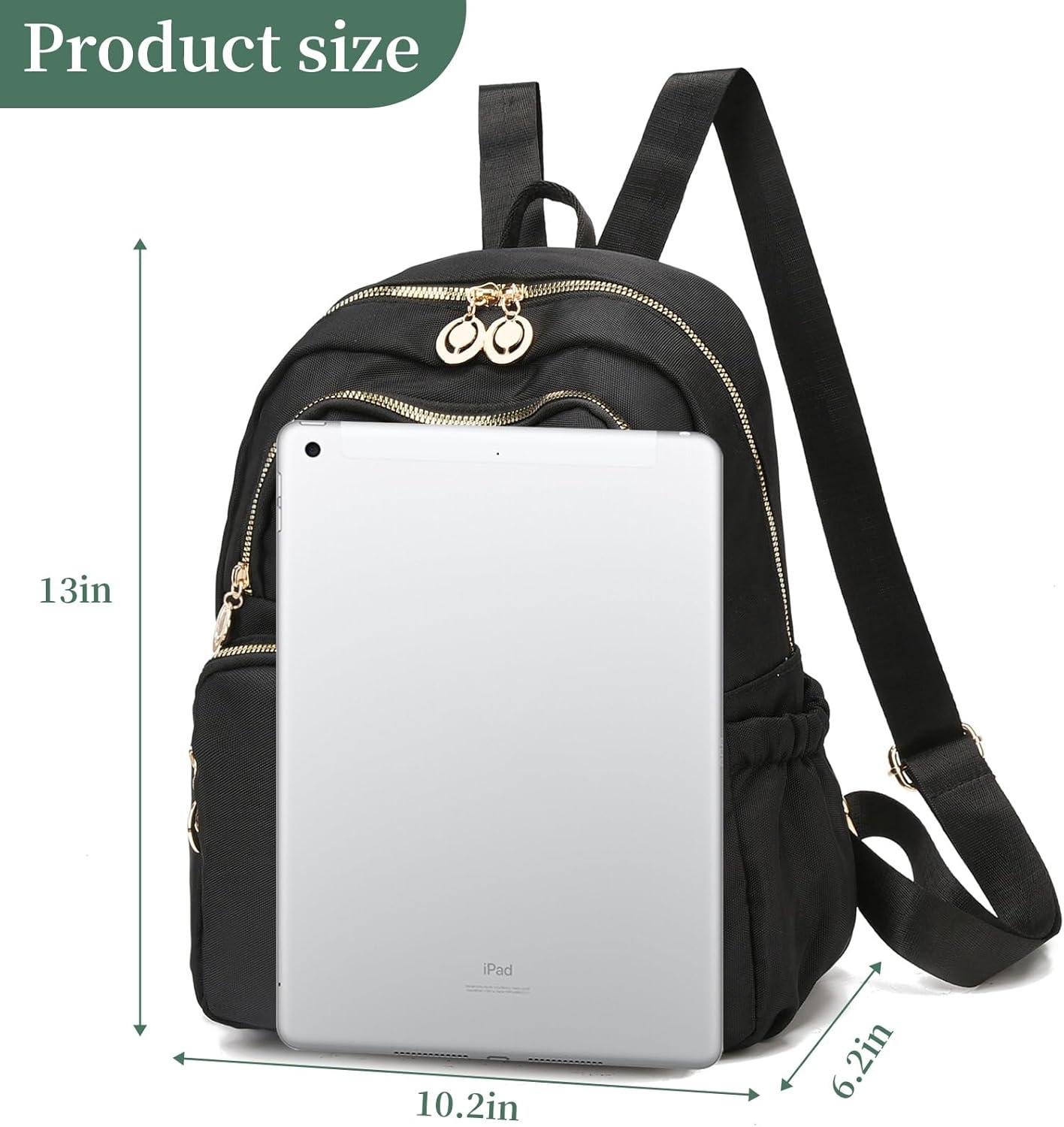 imageI IHAYNER Mini Backpack Purse Small Backpack for Women Lightweight Nylon Travel Bags Small Casual Daypacks for College Work Light GreenKhaki