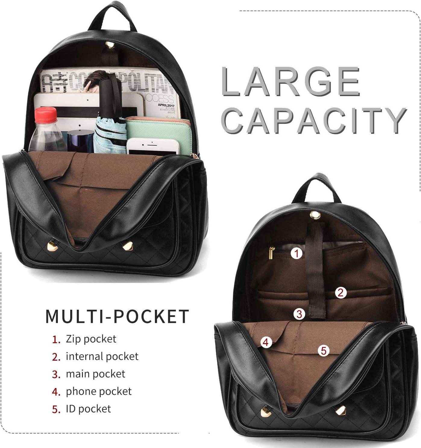 imageI IHAYNER Mini Backpack for Girls Gift Backpack Purse for Teen Girls Mini Backpack Travel Bag Bookbag Purse for Women 2PCSPink