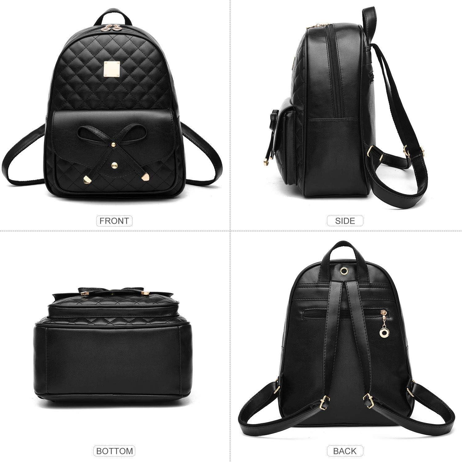 imageI IHAYNER Mini Backpack for Girls Gift Backpack Purse for Teen Girls Mini Backpack Travel Bag Bookbag Purse for Women 2PCSPink