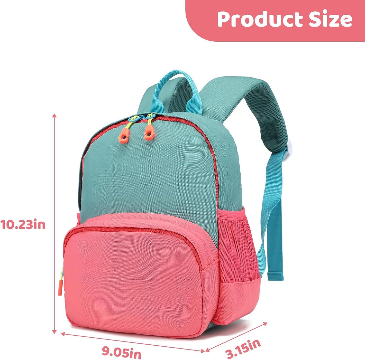 imageI IHAYNER Mini Backpack for Kids Girls Boys Small Toddler Backpacks Cute Backpack Purse Little Bookbag for School Travel Blue and Pink
