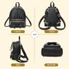 I IHAYNER Bowknot Mini Backpack Purse with Tassels Cute Small Backpack for Women Leather Little Bag Shoulder Bag for Ladies Black(Beige)