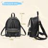 I IHAYNER Bowknot Mini Backpack Purse with Tassels Cute Small Backpack for Women Leather Little Bag Shoulder Bag for Ladies Black(Beige)