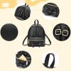 I IHAYNER Bowknot Mini Backpack Purse with Tassels Cute Small Backpack for Women Leather Little Bag Shoulder Bag for Ladies Black(Black)
