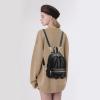 I IHAYNER Bowknot Mini Backpack Purse with Tassels Cute Small Backpack for Women Leather Little Bag Shoulder Bag for Ladies Black(Black)