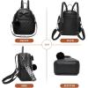 I IHAYNER Cute Little Backpack Purse with Bow Mini Backpack for Girls Teen Vegan Leather Pom Backpack Shoulder Bag for Women Pure Pink(Pure Black)