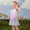 I IHAYNER Girls Bowknot Cute Leather Backpack Mini Backpack Purse for Women Small Bookbag Travel Daypacks with Charm Tassel Purple(Pink)