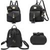 I IHAYNER Girls Fashion Backpack Mini Purse Backpack for Women Small Leather Backpack Purse for Teen Girls with Coin Purse(Black)