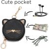 I IHAYNER Girls Fashion Backpack Mini Purse Backpack for Women Small Leather Backpack Purse for Teen Girls with Coin Purse(Black)