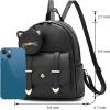 I IHAYNER Girls Fashion Backpack Mini Purse Backpack for Women Small Leather Backpack Purse for Teen Girls with Coin Purse(Gold Pink-1)