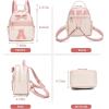 I IHAYNER Girls Initial Bowknot Small Leather Backpack Cute Mini Backpack Personalized Trendy Stuff Gifts for Women Pink-A(Pink-j)