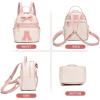 I IHAYNER Girls Initial Bowknot Small Leather Backpack Cute Mini Backpack Personalized Trendy Stuff Gifts for Women Pink-A(Pink-l)