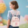 I IHAYNER Girls Initial Bowknot Small Leather Backpack Cute Mini Backpack Personalized Trendy Stuff Gifts for Women Pink-A(Pink-r)