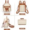I IHAYNER Girls Mini Backpack Cute Bowknot Leather Backpack for Girls Designer Small Shoulder Bag Fashion Handbag for Women Brown(Black)