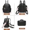 I IHAYNER Girls Mini Backpack Cute Bowknot Leather Backpack for Girls Designer Small Shoulder Bag Fashion Handbag for Women Brown(Pure Black)