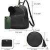 I IHAYNER Mini Backpack for Women 3-PCS Leather Backpack Purse Small Backpacks for Women Ladies Pompom Backpack Shoulder Bag Pink(Pink)
