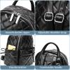 I IHAYNER Mini Backpack for Women Quilted Leather Backpack Bowknot Small Bag for Ladies Travel Purse and Shoulder Bag (Beige)