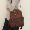 I IHAYNER Nylon Backpack Purse for Women Fashion Multipurpose Handbag Ladies Shoulder Bags Quilted Casual Travel Backpack (Brown)(Brown)