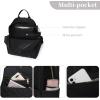 I IHAYNER Nylon Backpack Purse for Women Fashion Multipurpose Handbag Ladies Shoulder Bags Quilted Casual Travel Backpack (Brown)(Brown)