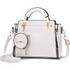 I IHAYNER Fashion Purses and Handbags for Women Top Handle Bag Girls Small Crossbody Shoulder Bag for Ladies with Kitty Purse(White-1)
