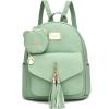 I IHAYNER Girls Fashion Backpack Mini Purse Backpack for Women Small Leather Backpack Purse for Teen Girls with Coin Purse(Green)