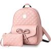 I IHAYNER Mini Backpack for Girls Gift, Backpack Purse for Teen Girls Mini Backpack, Travel Bag Bookbag Purse for Women, 2PCS(Pink)