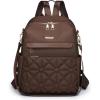 I IHAYNER Nylon Backpack Purse for Women Fashion Multipurpose Handbag Ladies Shoulder Bags Quilted Casual Travel Backpack (Brown)(Brown)