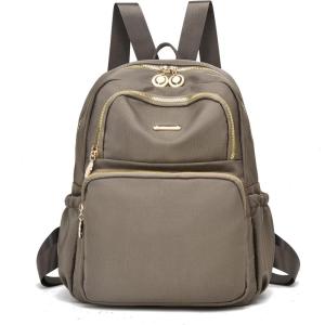 I IHAYNER Mini Backpack Purse Small Backpack for Women Lightweight Nylon Travel Bags Small Casual Daypacks for College Work Light Green(Camel)