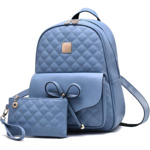 I IHAYNER Mini Backpack for Girls Gift, Backpack Purse for Teen Girls Mini Backpack, Travel Bag Bookbag Purse for Women, 2PCS(Blue)