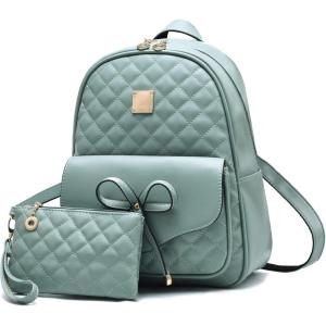 I IHAYNER Mini Backpack for Girls Gift, Backpack Purse for Teen Girls Mini Backpack, Travel Bag Bookbag Purse for Women, 2PCS(Green)