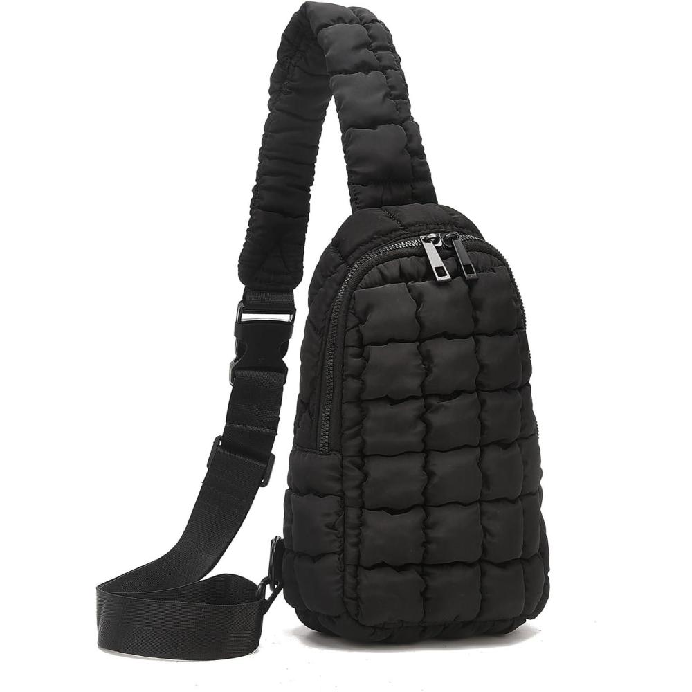 imageI IHAYNER Small Sling Bag for Women Crossbody Bags Fanny Pack Chest Bag for Travel Lightweight Casual Backpack for Hiking IvoryBlack