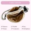 I IHAYNER Quilted Puffer Belt Bag Fanny Waist Packs Small Crossbody Bag with Adjustable Strap for Traveling Hiking White(Black)
