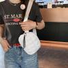 I IHAYNER Quilted Puffer Belt Bag Fanny Waist Packs Small Crossbody Bag with Adjustable Strap for Traveling Hiking White(White)