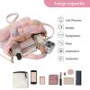 I IHAYNER Quilted Puffer Tote Bag Small Crossbody Shoulder Bag with Zipper Bubble Hobo Handbag Carryall Bag for Women(Brown)