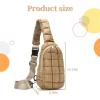 I IHAYNER Small Sling Bag for Women Crossbody Bags Fanny Pack Chest Bag for Travel Lightweight Casual Backpack for Hiking Ivory(Black)