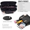 I IHAYNER Womens Leather Handbags Purses Top-handle Totes Satchel Shoulder Bag for Ladies with Pompon(Black)