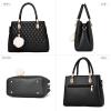 I IHAYNER Womens Leather Handbags Purses Top-handle Totes Satchel Shoulder Bag for Ladies with Pompon(Black)