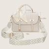 I IHAYNER Crossbody Bags for Women Vegan Leather Purses Top Handle Small Designer Shoulder Handbags with Wide Strap Beige