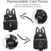 I IHAYNER Girls Fashion Backpack Mini Purse Backpack for Women Small Leather Backpack Purse for Teen Girls with Coin Purse(Black-2)