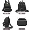 I IHAYNER Nylon Backpack Purse for Women 2pcs Small Casual Daypack Fashion Multipurpose Mini Backpack Purse for Travel Work Dark Khaki