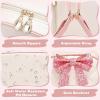I IHAYNER Mini Backpcak for Girls Small Bowknot Quilted Leather Backpack Purse for Women Travel Cute Trendy Stuff Gifts for Kids Pastel Pink(Hot Pink)