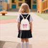 I IHAYNER Mini Backpcak for Girls Small Bowknot Quilted Leather Backpack Purse for Women Travel Cute Trendy Stuff Gifts for Kids Pastel Pink(Hot Pink)