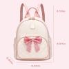 I IHAYNER Mini Backpcak for Girls Small Bowknot Quilted Leather Backpack Purse for Women Travel Cute Trendy Stuff Gifts for Kids Pastel Pink(Hot Pink)