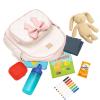 I IHAYNER Mini Backpcak for Girls Small Bowknot Quilted Leather Backpack Purse for Women Travel Cute Trendy Stuff Gifts for Kids Pastel Pink(Light Pink)