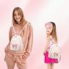 I IHAYNER Mini Backpcak for Girls Small Bowknot Quilted Leather Backpack Purse for Women Travel Cute Trendy Stuff Gifts for Kids Pastel Pink(Light Pink)